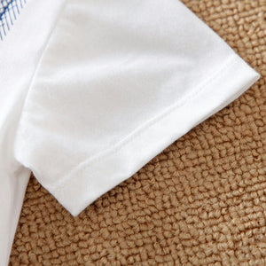 Strap And Tie Printed Casual Gray White Romper 6 - Minitaq baby kids clothes dress