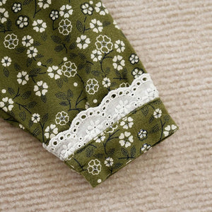 Camo Green Floral Pattern Baby Girl Dress 6 - Minitaq baby kids clothes dress