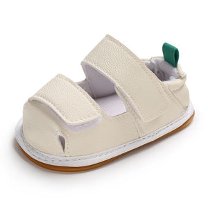 Off White Leather Strap Style Baby Shoes 3 - Minitaq baby kids clothes dress