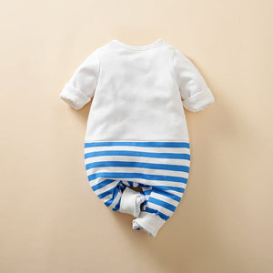 Penguin On Stripes Fun Baby Romper 6 - Minitaq baby kids clothes dress