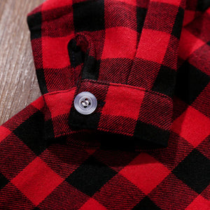 Red Black Check Full Sleeves Casual Romper 5 - Minitaq baby kids clothes dress