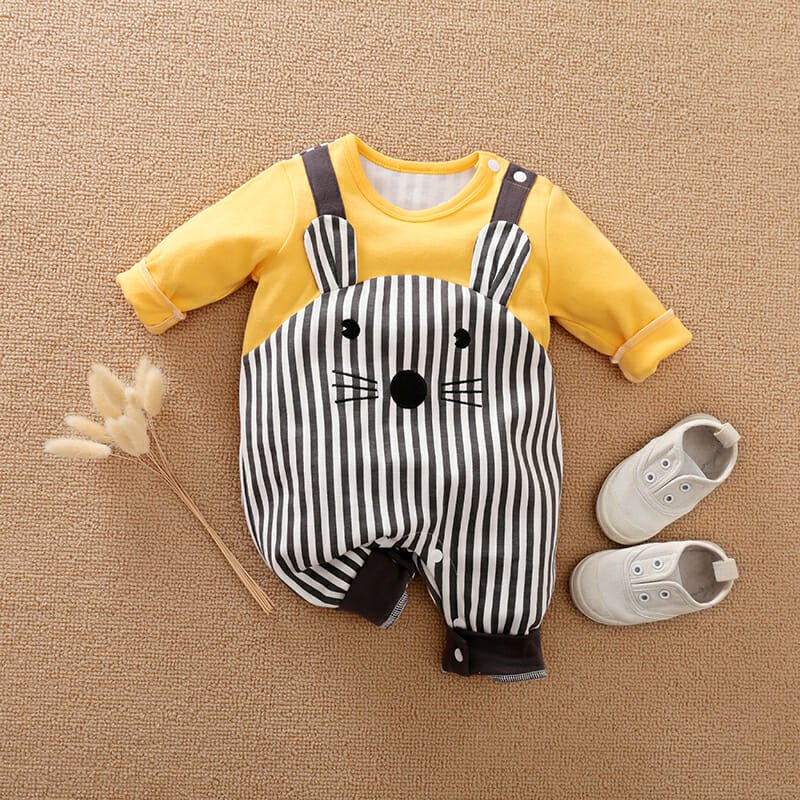 Modern Stylish Yellow Full Sleeve Romper 1 - Minitaq baby kids clothes dress