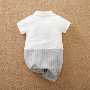 Gray Stylish Baby Romper With Bow Tie 3 - Minitaq baby kids clothes dress