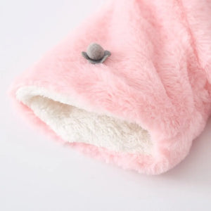 Soft Pink Hooded Baby Girl Winter Coat 6 - Minitaq baby kids clothes dress