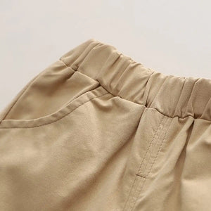 Cartoon Patterned Summer Shirt With Beige Cotton Shorts 8 - Minitaq baby kids clothes dress