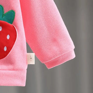 White Top With Pink Sweater And Jeans Trousers 3pc Set 7 - Minitaq baby kids clothes dress