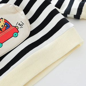 Black Lines Sweatshirt With Trousers For Kids 7 - Minitaq baby kids clothes dress