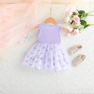 Purple Sleeveless Casual Frock Dress For Baby Girls 7 - Minitaq baby kids clothes dress