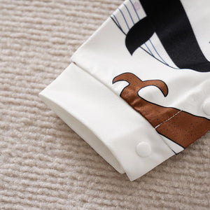 Brown, White N Black Whale Baby Romper 6 - Minitaq baby kids clothes dress