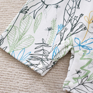 Summer Flowers Art Dungaree Style Cotton Romper 6 - Minitaq baby kids clothes dress