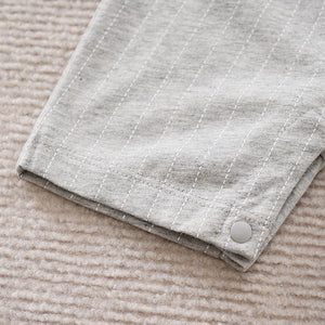 Smart Gray White Romper With Dark Accent Stripes 7 - Minitaq baby kids clothes dress