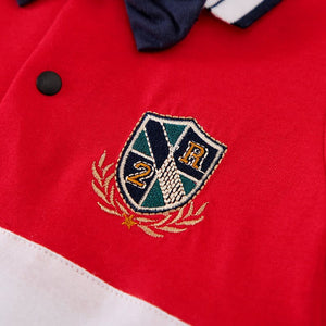 Red Variant Polo With Bow Tie Baby Romper 6 - Minitaq baby kids clothes dress