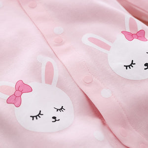 Baby Girl Cute Bunny Pink Romper 4 - Minitaq baby kids clothes dress