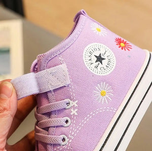 Casual Soft Pink Converse Style Kids Shoes 6 - Minitaq baby kids clothes dress