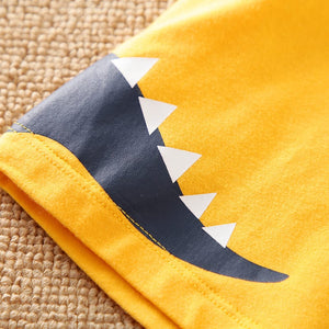 Dino Cotton 2pc T-Shirt With Blue Shorts 6 - Minitaq baby kids clothes dress