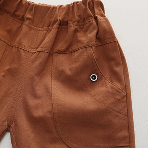 Stylish Blue Strap Shirt N Rust Pocket Shorts - Minitaq baby kids clothes dress