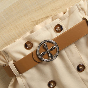 Cute Ruffle Sleeve Shirt N High-Waist Skirt Set - Minitaq baby kids clothes dress