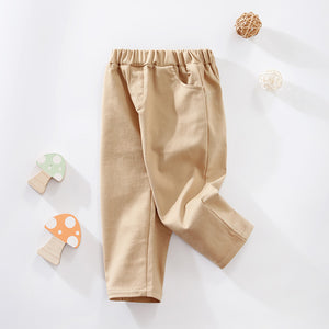 Light Brown Elastic Casual Pant 4 - Minitaq baby kids clothes dress