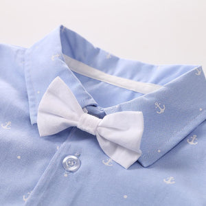 Summer Light Blue Cotton Stylish Romper 3 - Minitaq baby kids clothes dress