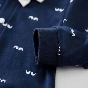 Blue And White Baby Romper With Bow Tie 7 - Minitaq baby kids clothes dress