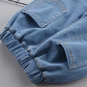 Mini Cars Pattern Full Sleeves Shirt N Denim Pants 2 pcs Set - Minitaq baby kids clothes dress