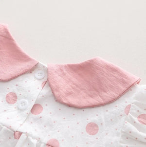 Pink Polka Dots Top With Trouser For Girls 4 - Minitaq baby kids clothes dress