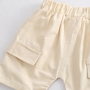 Trendy Pink Lines Shirt With Cotton Shorts 2pc Set 8 - Minitaq baby kids clothes dress