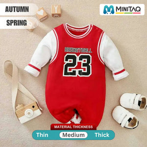 Basketball Red Sports Baby Romper 2 - Minitaq baby kids clothes dress