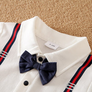 Stylish Cotton Romper With Bow Tie 7 - Minitaq baby kids clothes dress