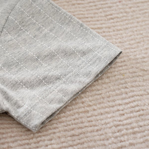 Smart Cotton Gray White Summer Romper 7 - Minitaq baby kids clothes dress