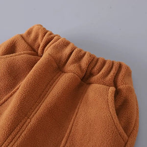 Brown Bear Fleece Zipper Jacket N Pants 2pcs Set - Minitaq baby kids clothes dress