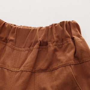 Stylish Blue Strap Shirt N Rust Pocket Shorts - Minitaq baby kids clothes dress