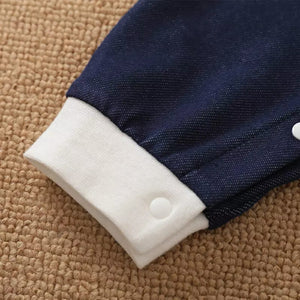 Casual Blue Dress With Pink Bow Lace 7 - Minitaq baby kids clothes dress