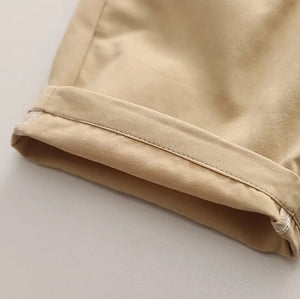 Cartoon Patterned Summer Shirt With Beige Cotton Shorts 9 - Minitaq baby kids clothes dress