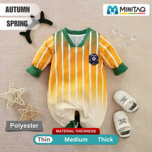 Football Sports Style Yellow Green Romper 2 - Minitaq baby kids clothes dress