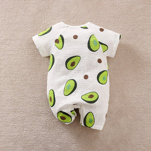 The Avocado Rain Summer Gauze Cotton Baby Romper 8 - Minitaq baby kids clothes dress