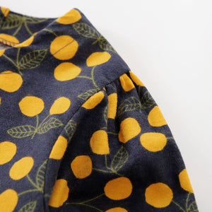 Yellow In Dark Patterned Baby Girl Dress 8 - Minitaq baby kids clothes dress