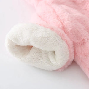 Soft Pink Hooded Baby Girl Winter Coat 8 - Minitaq baby kids clothes dress