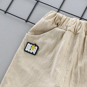 Blue Crown Shirt N Beige Shorts 2pc Set - Minitaq baby kids clothes dress