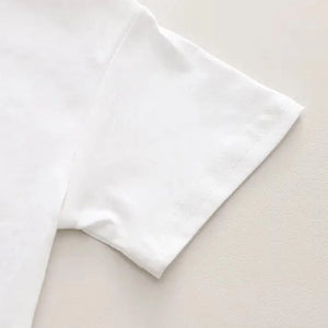 Dino Cartoon White Tee Shirt N Green Shorts Set - Minitaq baby kids clothes dress