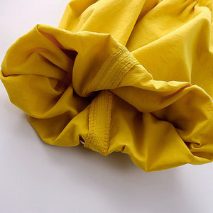 Cute Mustard Yellow Polka Dots 2pcs Set For Girls - Minitaq baby kids clothes dress