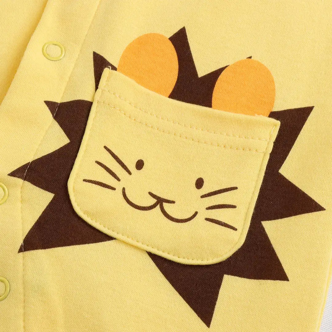 Adorable Cat Yellow Baby Romper 4 - Minitaq baby kids clothes dress
