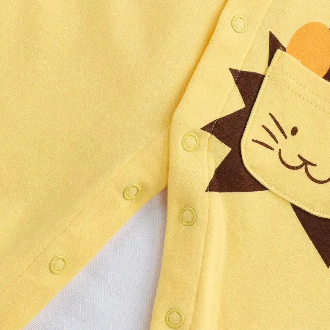 Adorable Cat Yellow Baby Romper 7 - Minitaq baby kids clothes dress