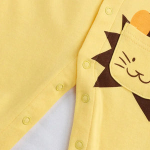 Adorable Cat Yellow Baby Romper 7 - Minitaq baby kids clothes dress