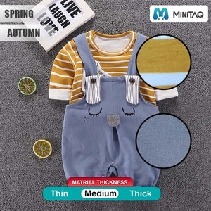 Mastard N Blue Dungaree Style Baby Clothes 2 - Minitaq baby kids clothes dress