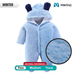 Light Blue Hooded Baby Romper 2 - Minitaq baby kids clothes dress