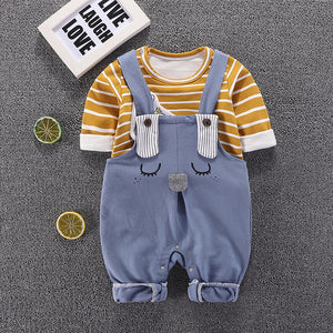 Mastard N Blue Dungaree Style Baby Clothes 1 - Minitaq baby kids clothes dress