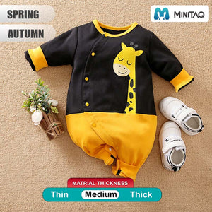 Giraffe Relaxing In Dark Baby Romper 2 - Minitaq baby kids clothes dress