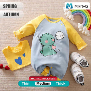 Little Dino Heart Baby Romper 2 - Minitaq baby kids clothes dress