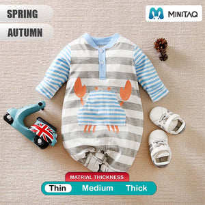 Sea Crab N Lines Casual Baby Romper 2 - Minitaq baby kids clothes dress